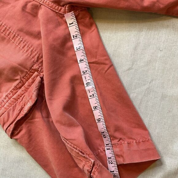 Men’s True Religion Isaac Cargo Shorts Coral Pink Nantucket Red Size 28 - Picture 14 of 15